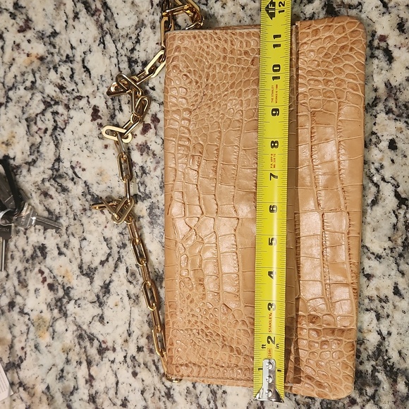 Vintage Tan Leather Clutch - Picture 3 of 4